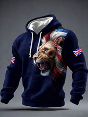 Herren-Kapuzenpullover mit britischem Aufdruck