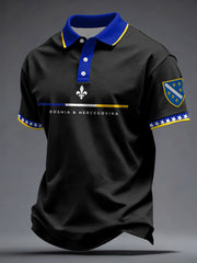 Herren Bosnien Fußball-Liebhaber bedruckte Freizeit-Oberteile