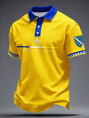 Herren Bosnien Fußball-Liebhaber bedruckte Freizeit-Oberteile