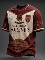 Herren T-Shirt mit Aufdruck „North London Forever Football Lover“, Kurzarm
