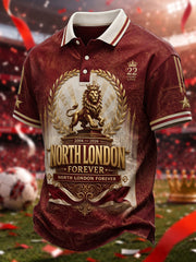 Herren Geschenk für Fußballfans Print Freizeit-Polo