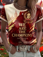 Damen-Geschenk für Fußballfans: Lässiges T-Shirt mit Print