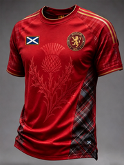 Herren UK Fußball-Liebhaber Schottland Bedrucktes Kurzarm-T-Shirt 01