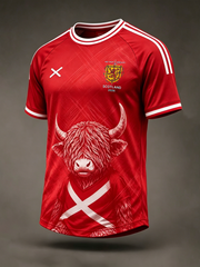 Herren UK Fußballliebhaber Schottland bedrucktes Kurzarm-T-Shirt