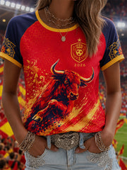 Damen-Geschenk für Fußballfans: Lässiges T-Shirt mit Print