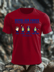 Men's British Veteran imitation cotton short-sleeved T-shirt