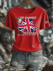 Women's British Veteran Iron On Short Sleeve T-Shirt