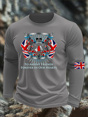Men's British Veteran long sleeve round neck T-shirt