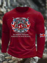 Men's British Veteran long sleeve round neck T-shirt