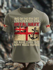 Men's British Veteran imitation cotton short-sleeved T-shirt