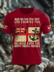 Men's British Veteran imitation cotton short-sleeved T-shirt