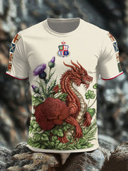 Men's UK Scotland England Northern Ireland Wales Flag Art Printed T-shirt