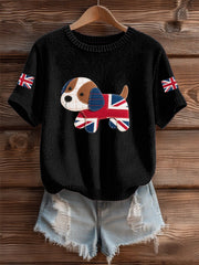Women's UK Flag Cozy Knit Sweater