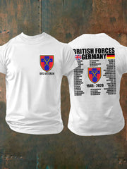 Men's British Veteran imitation cotton short-sleeved T-shirt