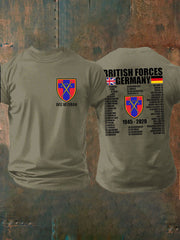 Men's British Veteran imitation cotton short-sleeved T-shirt