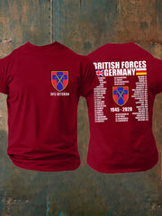 Men's British Veteran imitation cotton short-sleeved T-shirt