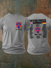 Men's British Veteran imitation cotton short-sleeved T-shirt