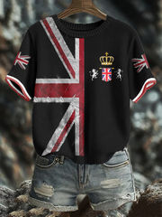 Women's UK Flag Art Printed Tops