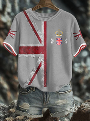 Women's UK Flag Art Printed Tops