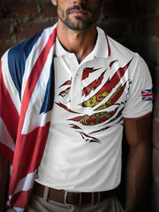 Men's UK Flag Art Printed Casual Tops