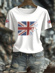 Women's UK Flag Printed T-shirt