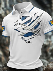 Men's Scotland Flag Art Printed Casual Tops