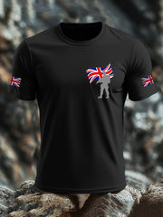Men's British Veteran imitation cotton short-sleeved T-shirt
