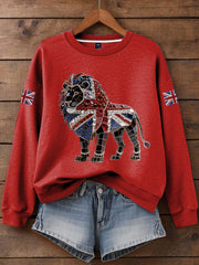 Women's British imitation diamond hot-drilling Printed Iron On Short Sleeve T-Shirt