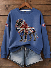 Women's British imitation diamond hot-drilling Printed Iron On Short Sleeve T-Shirt