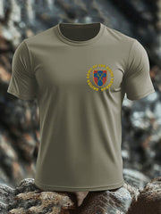 Men's British Veteran imitation cotton short-sleeved T-shirt