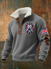 Men's Vintage British Lion Print Sweatshirt