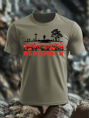 Men's Remembrance Day imitation cotton short-sleeved T-shirt
