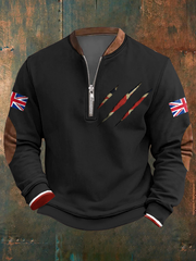 Men's UK Flag Art Printed Sweatshirt