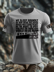 Men's British Veteran imitation cotton short-sleeved T-shirt