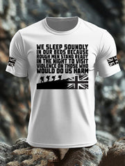 Men's British Veteran imitation cotton short-sleeved T-shirt