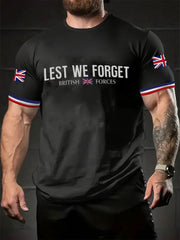 Men's Remembrance Day Lest We Forget Short Sleeves T-shirt