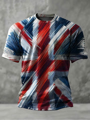 Men's British Flag Printed Casual short sleeves t-shirt