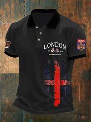 Men's UK Lodon Printed Casual Tops