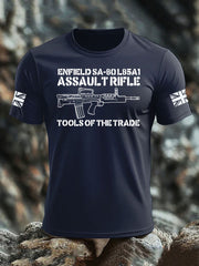 Men's British Veteran imitation cotton short-sleeved T-shirt