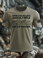 Men's British Veteran imitation cotton short-sleeved T-shirt