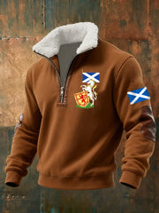 Men's Scottish Unicorn baggy zip-up hoodie