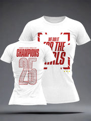 Women's England Rugby Lover Roses Printed T-Shirt