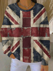 Women's Union Jack and patchwork style Printed Tops