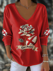 Women's England Rugby Lover Printed Tops