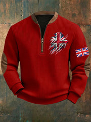 Men's Vintage England Flag Lion Printed Sweatshirt
