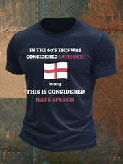Men's St George Cross England Flag imitation cotton short-sleeved T-shirt