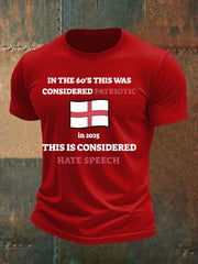 Men's St George Cross England Flag imitation cotton short-sleeved T-shirt