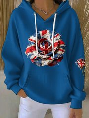 Women's british patchwork Rose Printed Tops