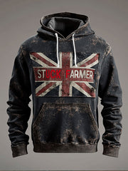 Men's UK Flag Funny Printed Hoodie