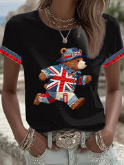 Women's British style Printed T-shirt